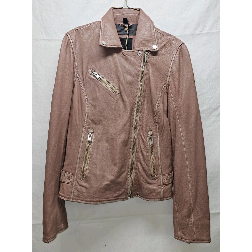 Mauritius Women's‎ 100% Lambskin Leather Jacket Sz 6 Vintage Look Barbiecore